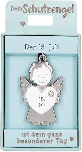 Depesche porte-clés ange gardien 15 juillet porte-bonheur cadeau