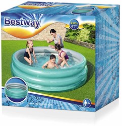 Bestway kinderzwembad rond Big Metallic 201cm opblaasbaar zwembad