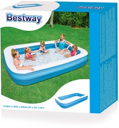 Bestway familiebad opblaasbaar zwembad 305x183x46cm blauw