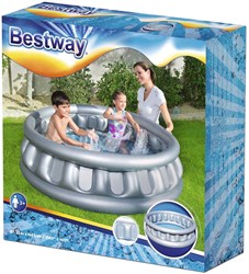 Bestway kinderbad zwembad ruimteschip grijs 152cm opblaasbaar