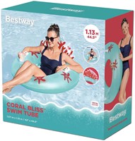 Bestway Zwemring koraal 97 cm - kleurrijke opblaasbare zwemband