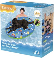 Bestway huisdier luchtbed opblaasbaar zwembad lounger blauw speelgoed