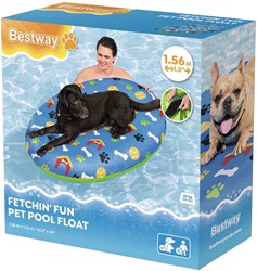 Bestway huisdier luchtbed opblaasbaar zwembad lounger blauw speelgoed