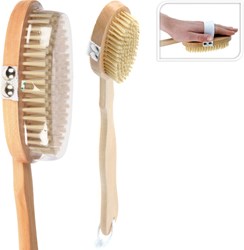 Badborstel hout 43 cm - Luxe rugborstel voor bad en douche