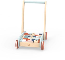 Speedy Monkey - Blokkenwagen met 27 blokken - 35,5x25x41cm