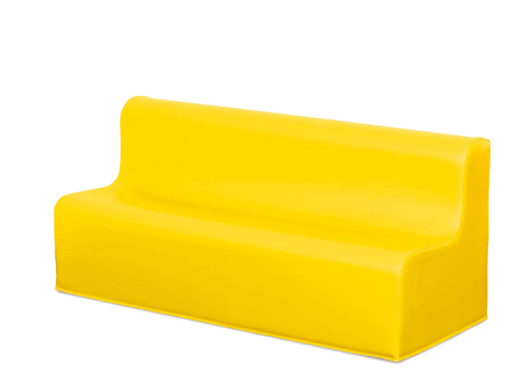 Softplay bankje zithoogte 25 cm GEEL