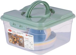 Set pique-nique boîte de rangement plastique 21 pièces multicolore pique-nique