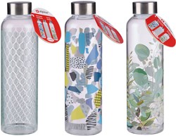 Bouteille en verre avec motif et bouchon en métal - 570 ml - Alpina