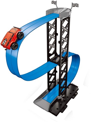 Magnetisch racebaan speelgoed - 12-delig inclusief auto - blauw-2