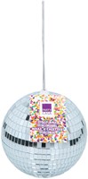 Discobal kerstversiering zilver kunststof 15 cm discobol decoratie