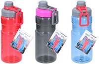 Bouteille d’eau 1,1 litre polyéthylène transparent avec bec verseur gourde