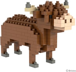 Brixies coffret de construction Vache Highland - 177 briques jouet créatif