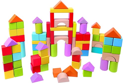 Hape Wonderful gekleurde bouw blokken