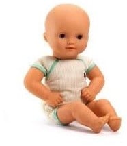 Djeco poppen 32 cm Green - Babypop met zacht lijfje