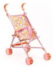 Djeco Poussette Fleurs 54 cm Pomea