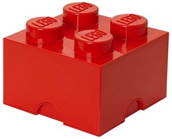 LEGO Opbergbox Brick 4 rood stapelbare speelgoeddoos