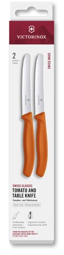 Victorinox Tomatenmes Set 2 stuks oranje kartel roestvrij staal