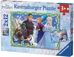 Ravensburger puzzel Disney Frozen Plezier in de winter - 2x 12 stukjes