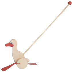 Goki canard à pousser en bois - jouet à roulettes pour tout-petits
