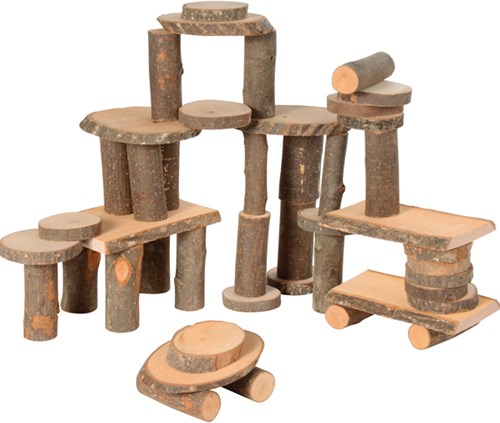 Eduplay ensemble jouet en bois - jeu de construction naturel pour enfants