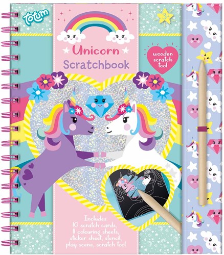 Livre à gratter Totum Licorne avec classeur à anneaux 071605-2