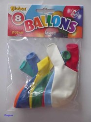 Globos ballons articles de fête super ballons Ø35cm sachet 8 pièces