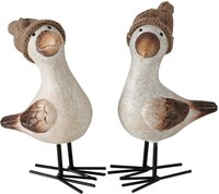 Boltze Home decoratie meeuw Simon wit polyresin 11x6x18cm beeld