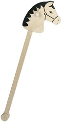 Goki Cheval bâton en bois - Jouet cheval à crinière peinte 100cm
