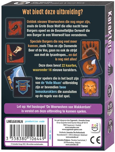 Asmodee extension jeu de cartes Les Loups-garous de Wakkerdam Personnages-2