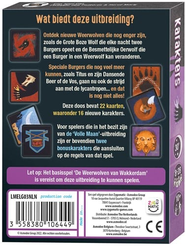 De Weerwolven van Wakkerdam - Karakters Kaartspel Uitbreiding-2