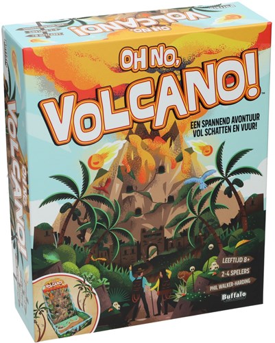 Asmodee bordspel Oh No Volcano! familiespel avontuur strategie