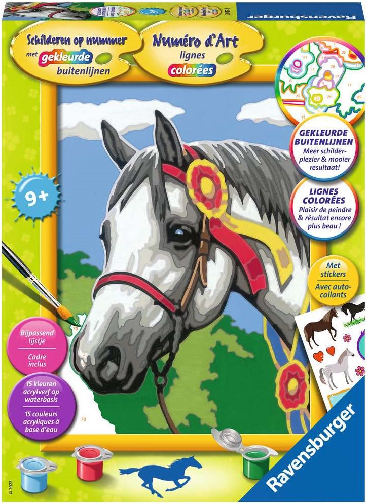 klasse Voorstellen St Ravensburger Schilderen op nummer Serie Classic Paarden Racepaard