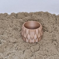 Grennn speelbakje duurzaam speelgoed diamant bruin print-2
