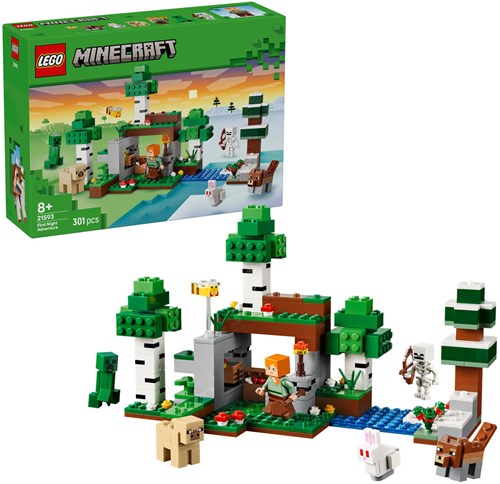 LEGO Minecraft coffret de construction Première aventure nocturne avec 7 figurines et animaux-3