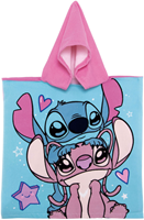 Poncho handdoek Stitch Angel voor kinderen - zachte badcape multicolor