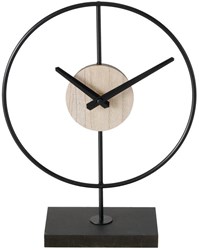Boltze Home tafelklok zwart metaal modern design 31cm decoratief