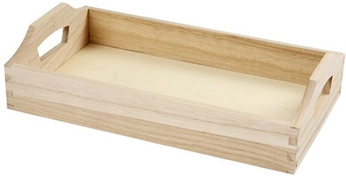 Creativ Company houten dienblad Keizerin Boom 30x17x5 cm met handvaten-2