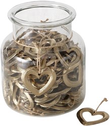Boltze Home hanger hart goud decoratie 5x5cm luxe sfeer 96 stuks