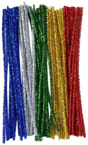 Chenille glitter Create-it knutselset 50 stuks kleurrijk speelgoed-2