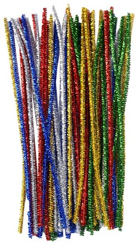 Chenille glitter Create-it knutselset 50 stuks kleurrijk speelgoed