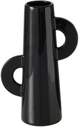 Boltze Home vase céramique noir 26cm - décoration intérieure élégante