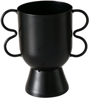 Bloempot H16 metaal matzwart
