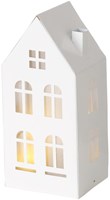 Boltze Home decoratie huisje metaal LED wit sfeerverlichting 22,3cm