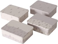 Boltze Home boîte de rangement métal blanc 12x9x4cm hermétique cuisine