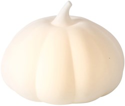 Boltze Home LED pompoen decoratie wit keramiek Halloween 8,4cm