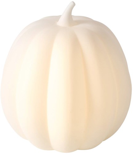 Boltze Home citrouille LED décoration céramique blanche 12cm ambiance Halloween