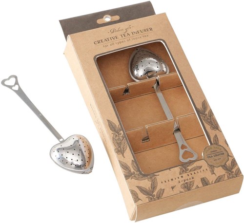 Boltze Home theezeef hartje set van 2 - theefilter cadeau