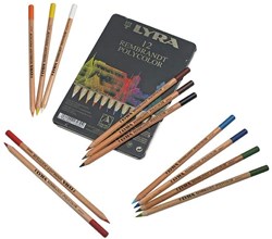 Caran d'Ache crayons de couleur Rembrandt Polycolor 12 couleurs en boîte métal