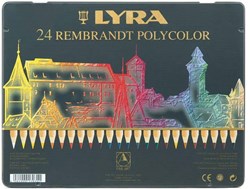 Caran d'Ache crayons de couleur set Rembrandt Polycolor 24 couleurs boîte métal