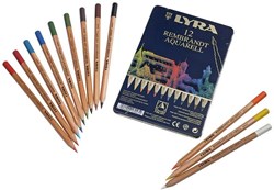 Lyra aquarelpotloden Rembrandt metalen doos 12 stuks kleurpotloden